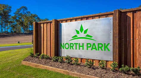 The North Park Estate Gympie Entrance Way Sign